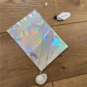 Electric Picks Gold Necklace with Shell Pendant – New with Tag